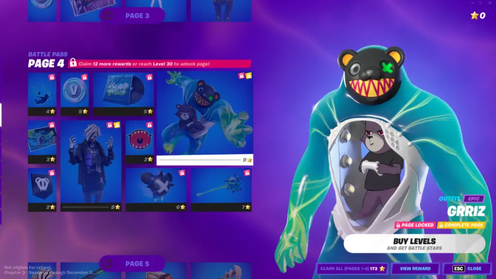 grriz outfit fortnite battle pass rewards