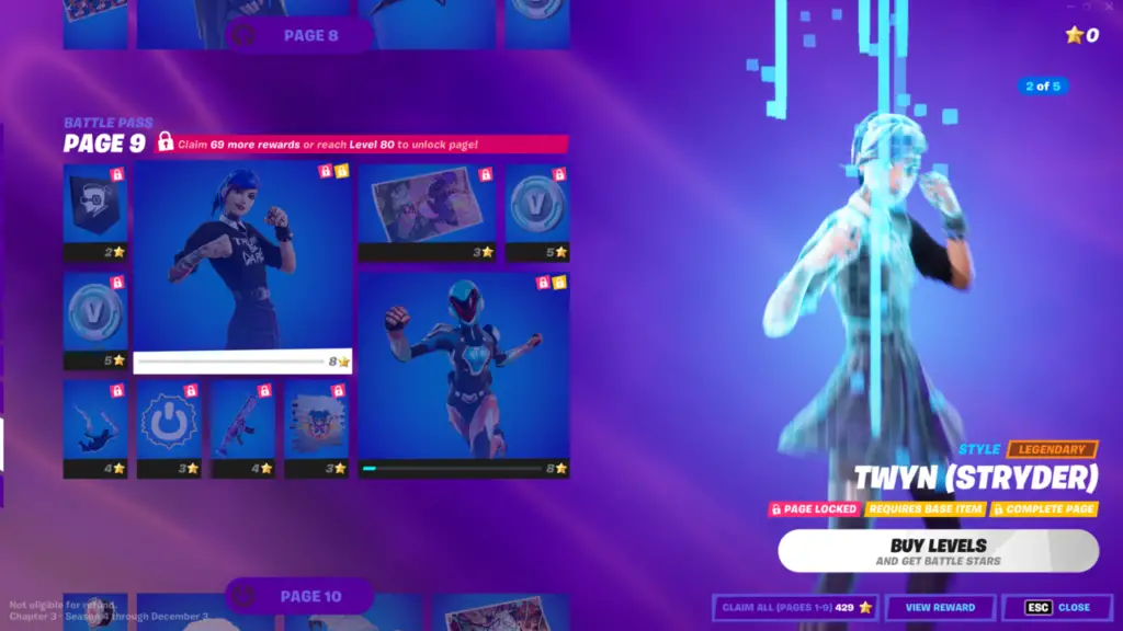 twyn strider fortnite battle pass rewards