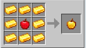 golden apple crafting recipe minecraft