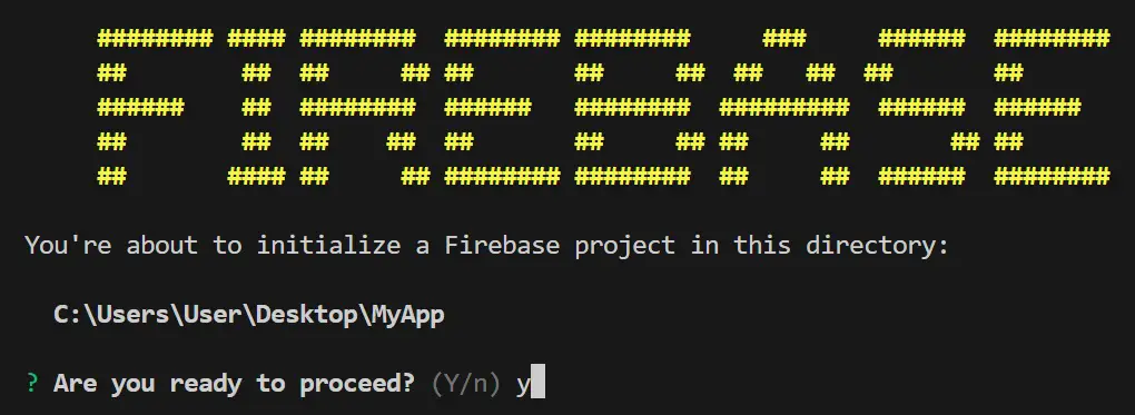 firebase init