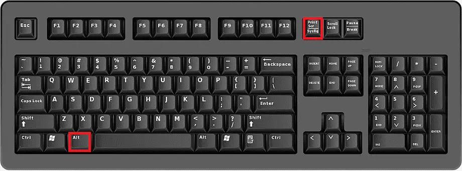 keyboard alt + prnt scrn