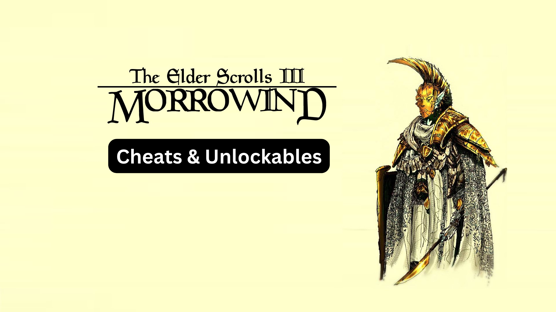 morrowind cheats and unlockables