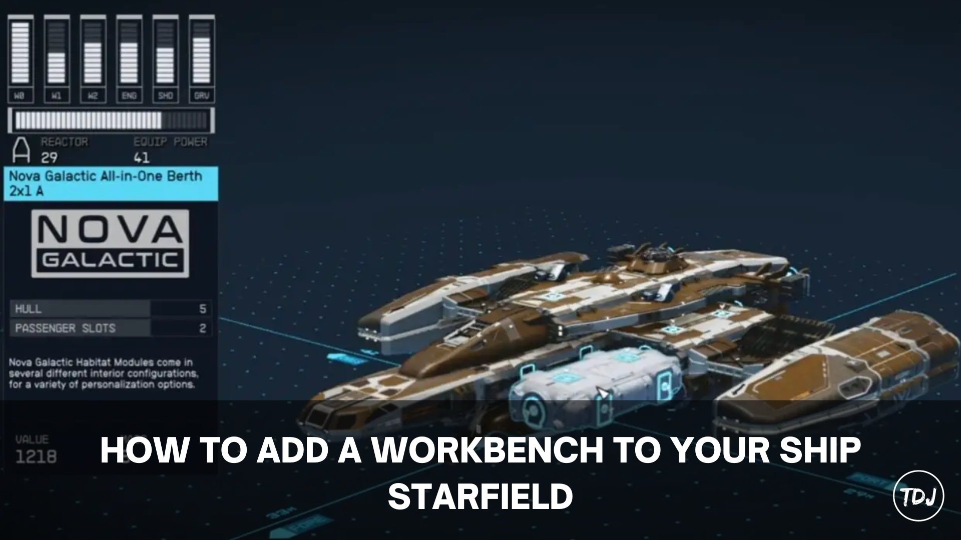 starfield how to add a workbench to your ship