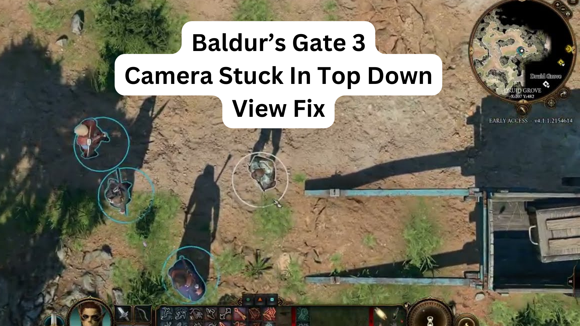 baldur's gate 3 camera stuck in top down view