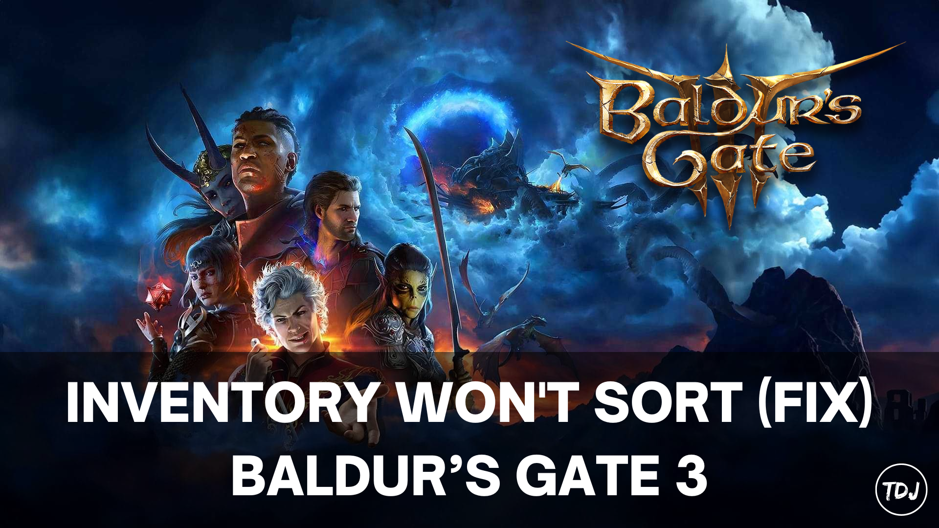 baldur's gate 3 inventory won't sort fix