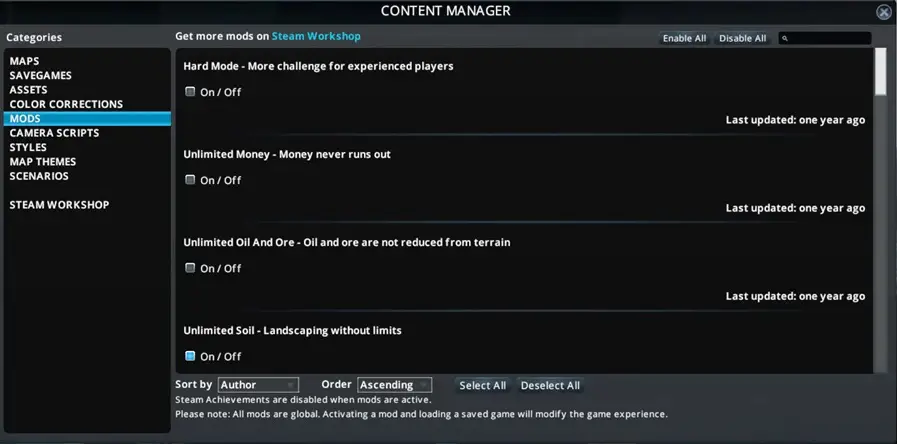 content manager mods cities skylines cheats