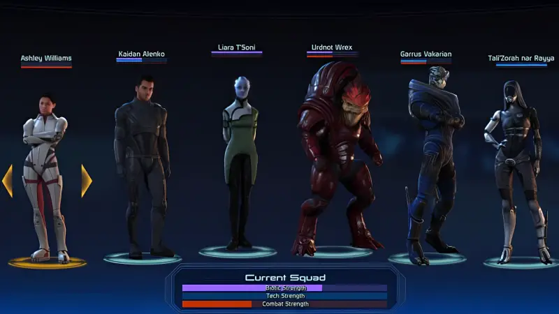 mass effect 1 how to change squad