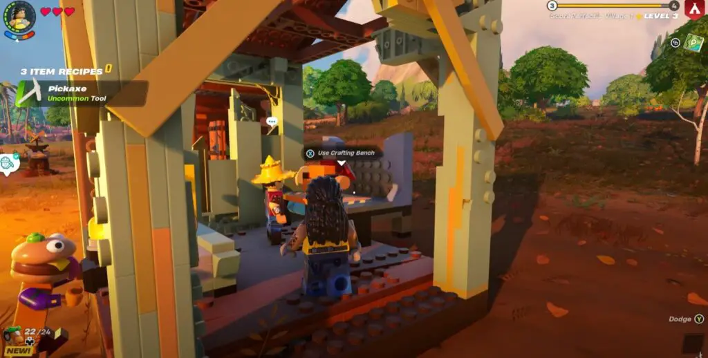 lego fornite how to harvest knotroot