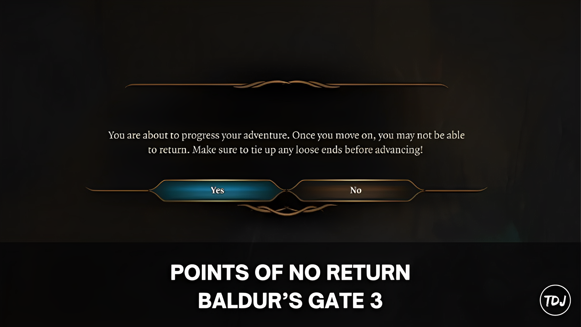 baldur's gate 3 point of no return