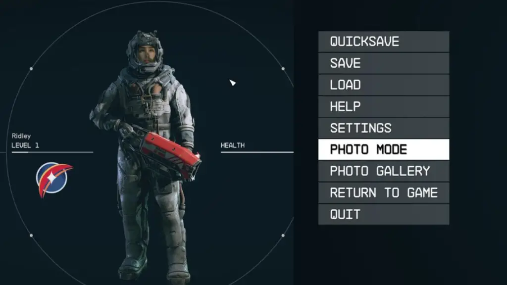 starfield how to enter photo mode