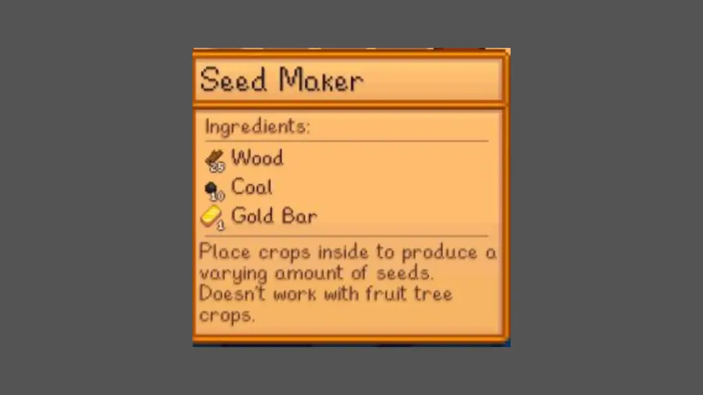 seed maker stardew valley