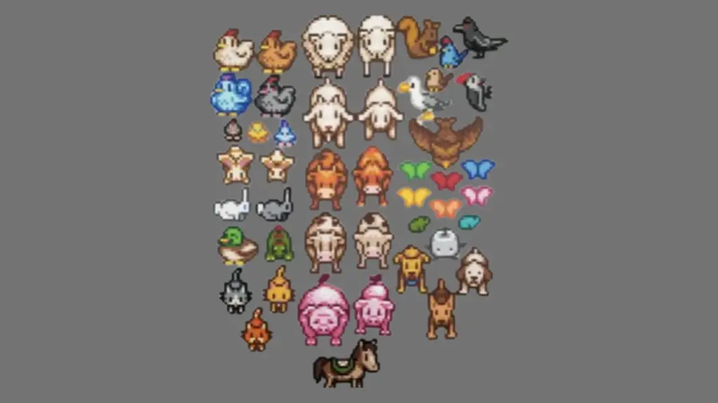 types of animals in stardew valley