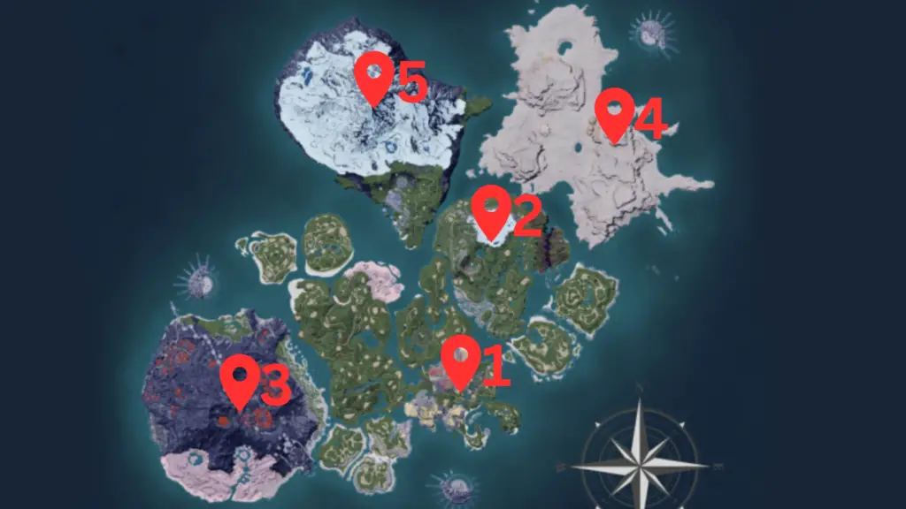 palworld tower boss locations and best order