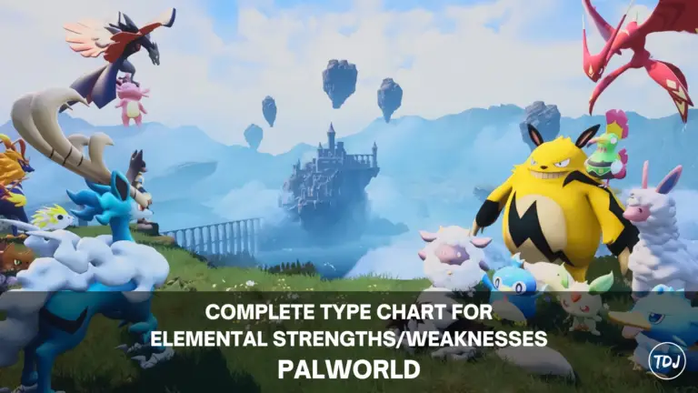 Palworld – Type Chart for Elemental Strengths and Weaknesses – The ...