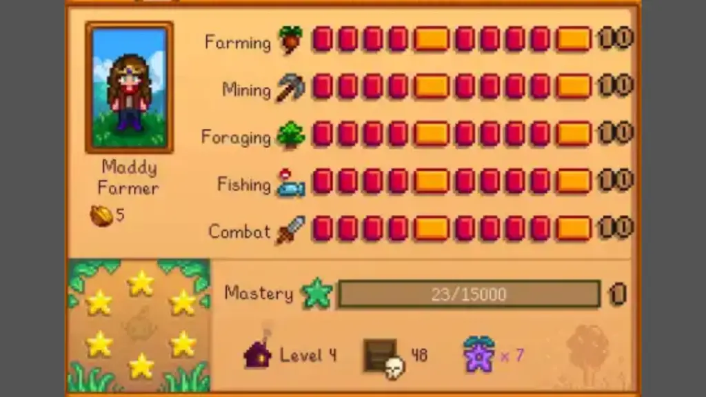 stardew valley 1.6 mastery systems