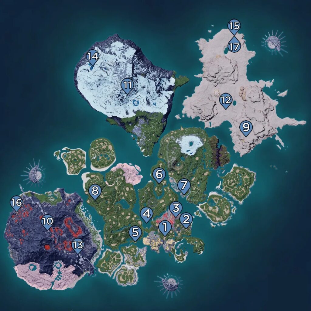 palworld legendary schematics locations