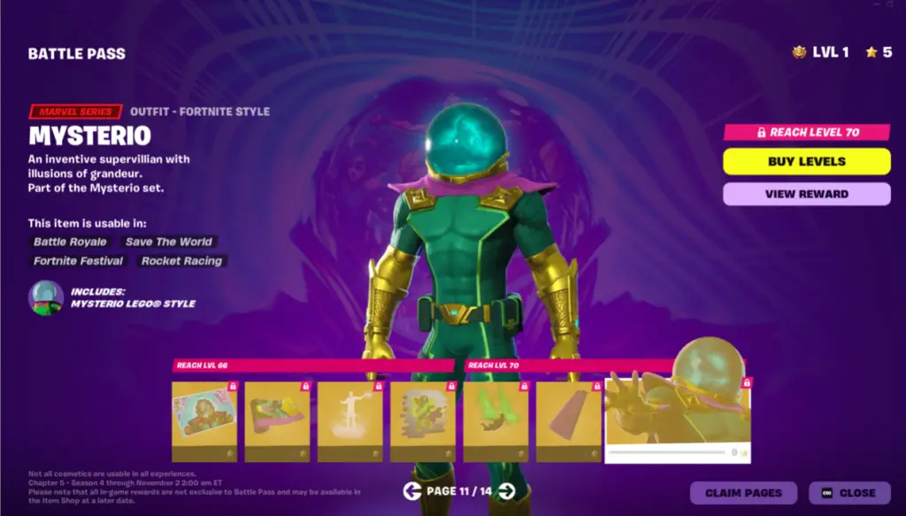 fortnite chapter 5 season 4 battle pass rewards page 11