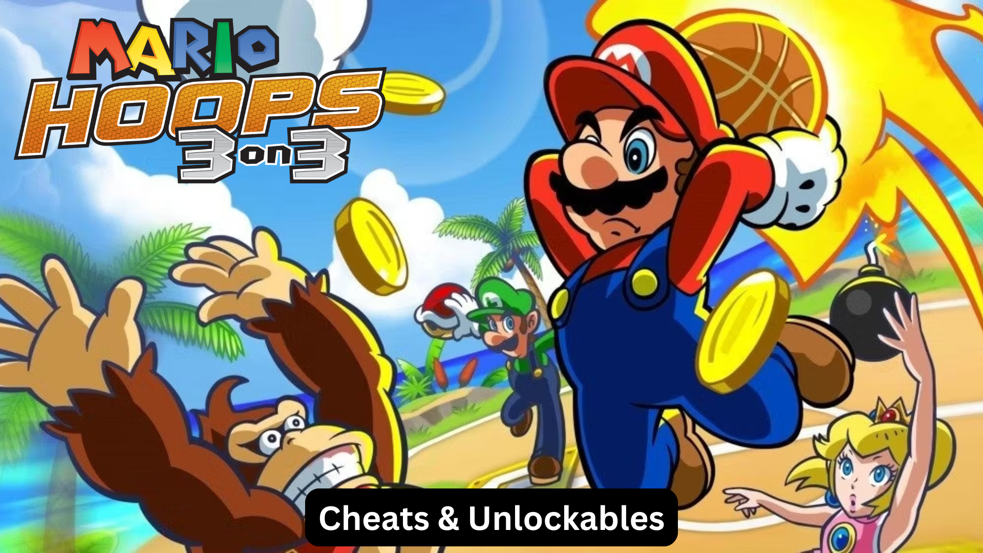 mario hoops 3-on-3 cheats and unlockables