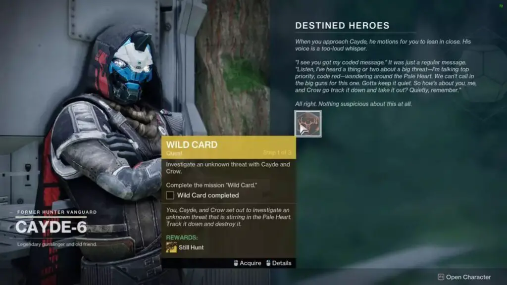 wild card exotic quest