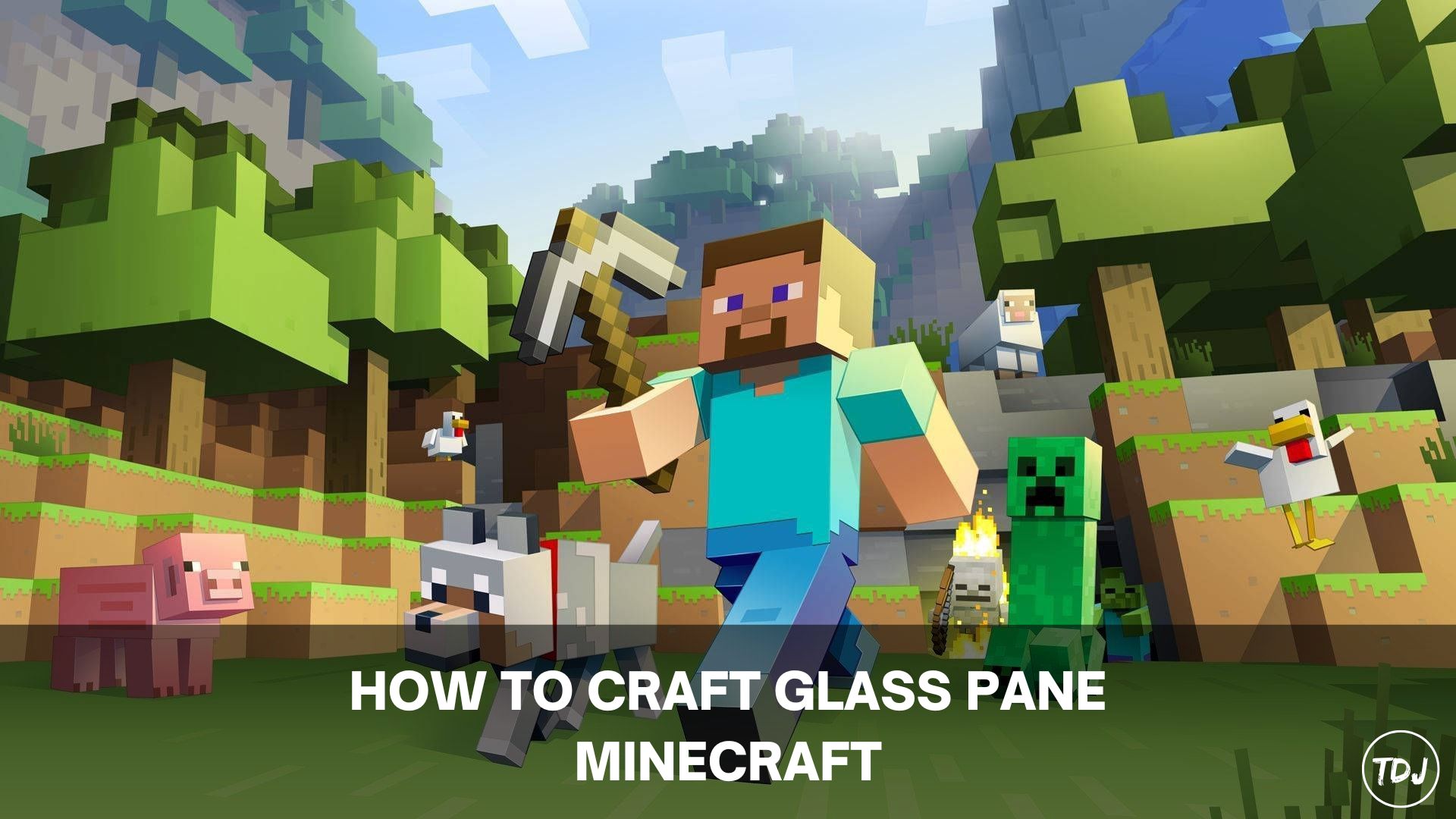 minecraft how to craft glass pane